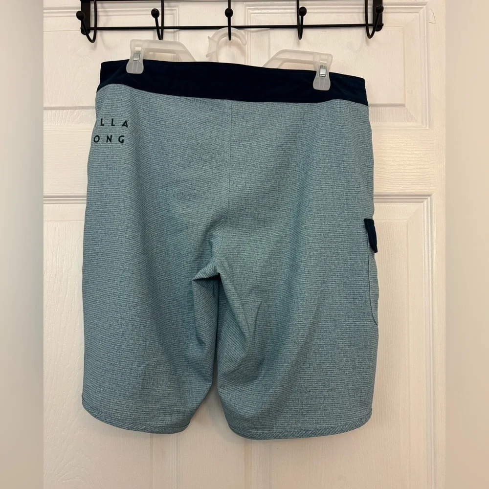 Billabong Light Blue Board Shorts with Navy Accents